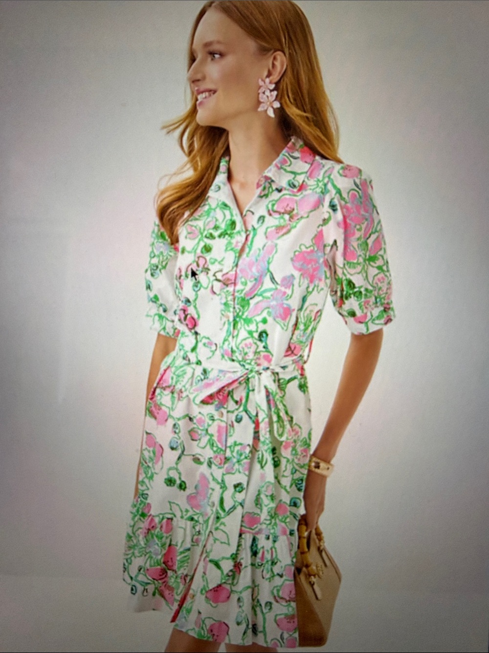 Lilly Pulitzer Sashria Dress in Multi Oversized Orchids On The Avenue